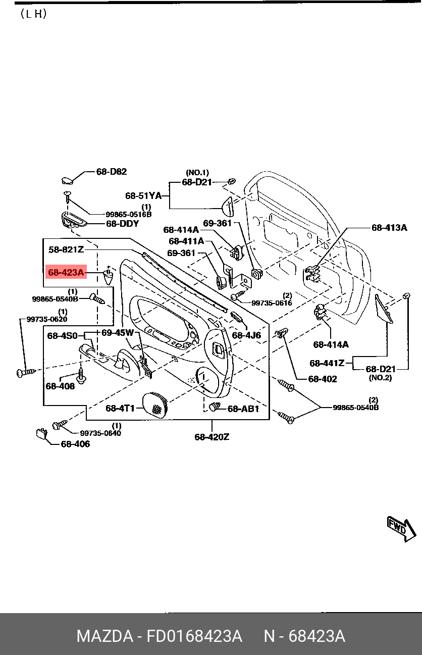 Door Card Locator Pins RX7 FD