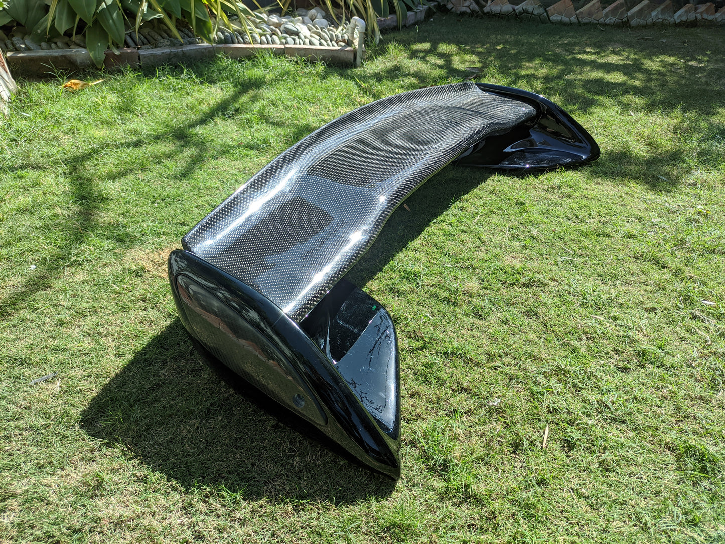 RX7 99 Spec Spoiler Carbon End Caps