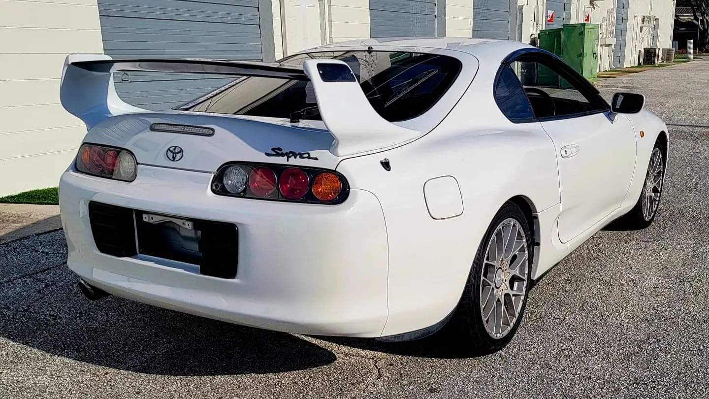 TRD Spoiler Carbon Fiber End Caps for Toyota Supra JZA80 MKIV