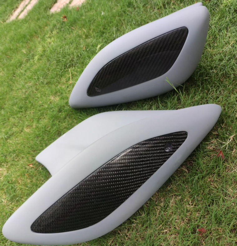 RX7 99 Spec Spoiler Carbon End Caps
