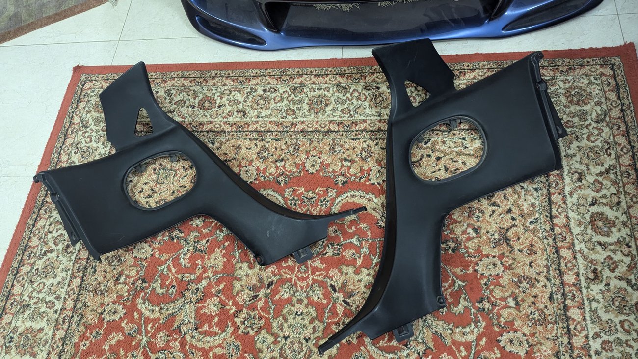 RX7 FD Black B Pillar Trims for Bins / JDM Seat Delete